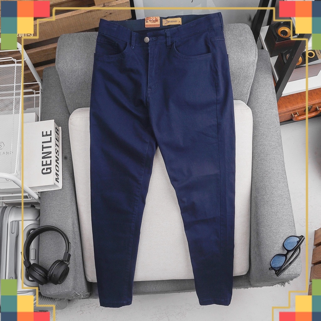 SHOP QAXK - Quần kaki jean xanh đen lưng thun -- 1 chiếc quần Slimfit có pha thun co giãn không ôm sát - tôn dáng hết mứ