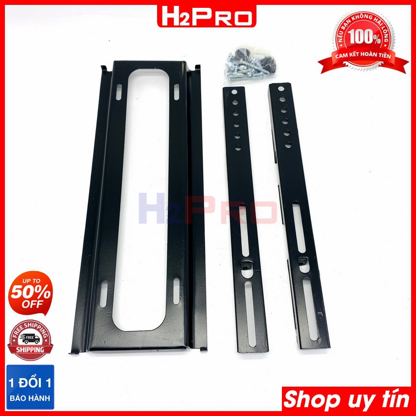 Giá Treo Tivi Thẳng 32-55 Inch Cố Định Sát Tường Cao Cấp Hỗ Trợ Tv 32-40-43-50-55 Inch, Quà 30K Bộ Ốc Vít-H2Pro Tech