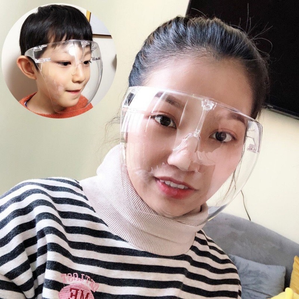 [Q.7] Kính chắn giọt bắn che hết mặt FACE SHIELD chống giọt bắn tiện dụng