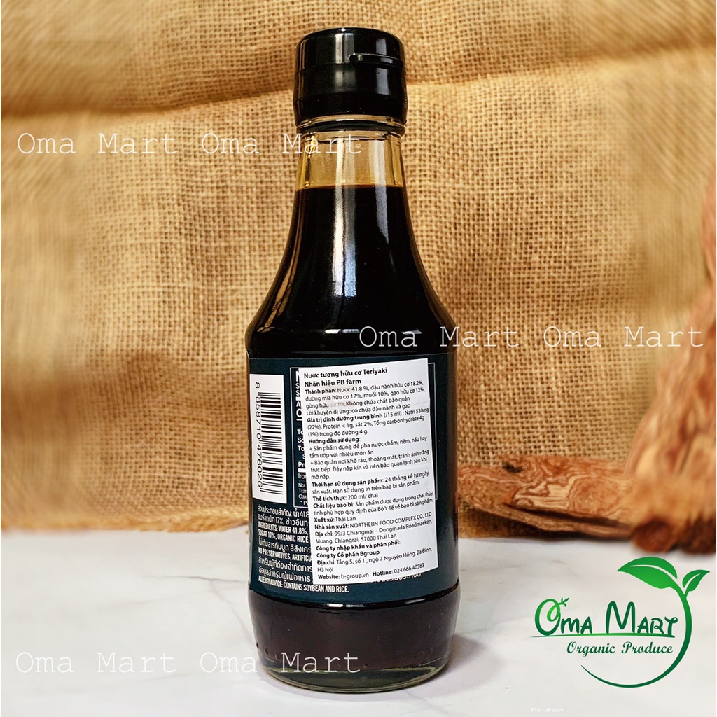Nước tương Teriyaki hữu cơ PBFarm 200ml