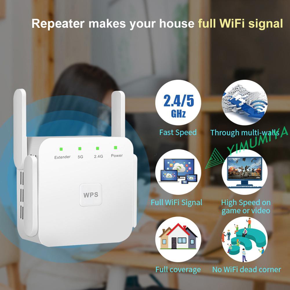 Bộ Khuếch Đại Sóng Wifi 4 Kênh Yi Eu 2.4ghz 5.8ghz 1200mbps | BigBuy360 - bigbuy360.vn