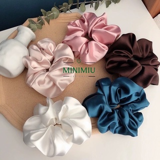 [PHI BÓNG] Dây buộc tóc Scrunchies handmade chất lụa, phi bóng mềm mịn, dây cột tóc vải dễ thương cho nữ