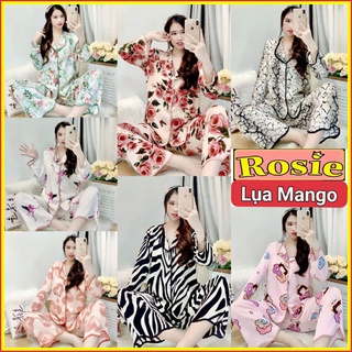 Bộ ngủ Tay dài lụa đẹp MANGO [ ẢNH THẬT + VIDEO 100%]