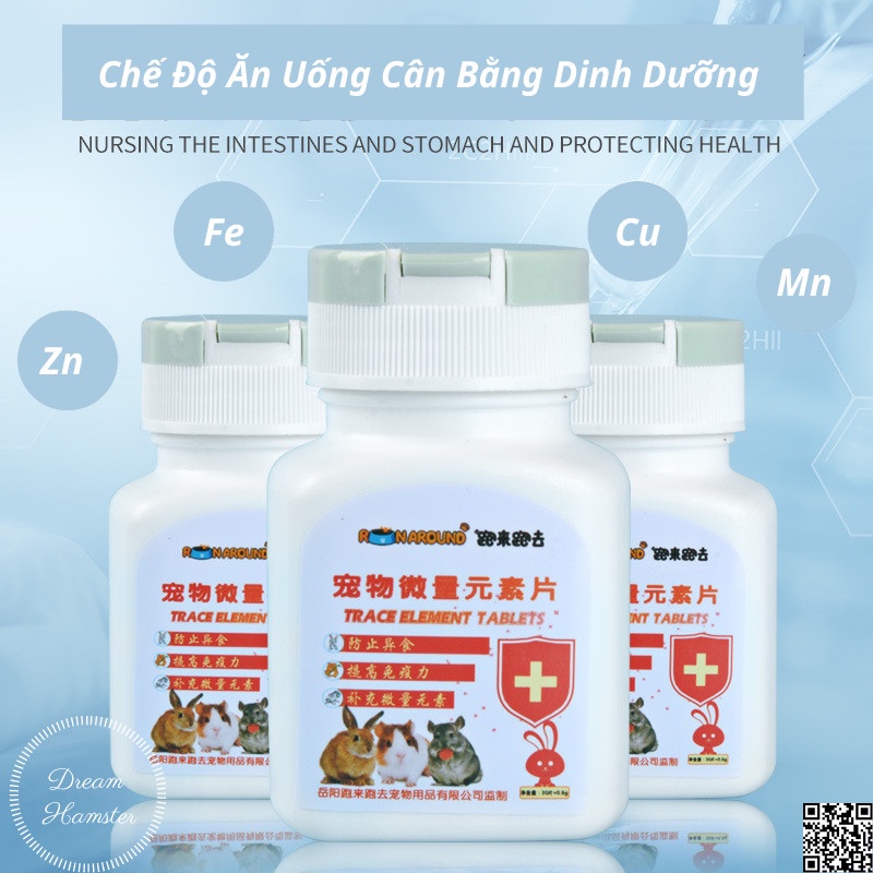 Viên nguyên tố vi lượng Runaround cho hamster, thỏ, bọ, chinchilla và thú cưng nhỏ khác