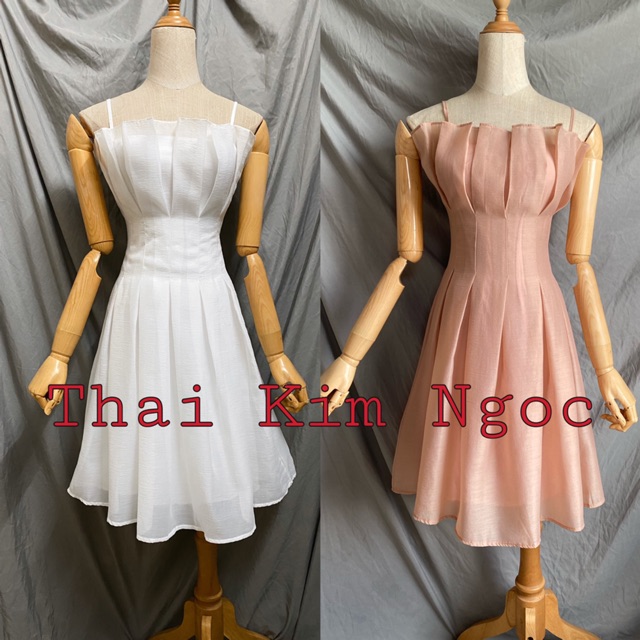 [Mã WASTMAY giảm 15% tối đa 30K đơn 150K] Đầm xoè 2 dây xếp li xốp 2 màu | BigBuy360 - bigbuy360.vn