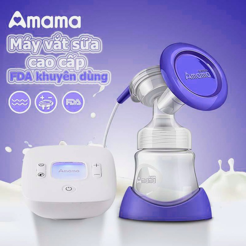 Máy hút sữa vắt sữa điện đơn Amama M15 cho mẹ - hút êm ái dụng cụ không thể thiếu cho mẹ và bé Chính hãng bảo hành