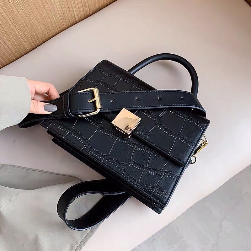 Túi xách khoá hộp vuông cao cấp - T002