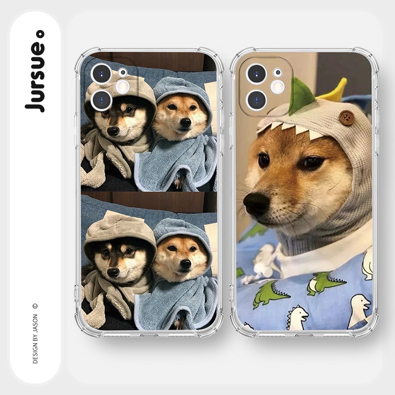 Ốp lưng JURSUE hoạt hình cặp đôi dễ thương đẹp cho iPhone 13 12 11 Pro Max SE 2020 X XR XS ip 8 7 6 6S Plus kute Y110