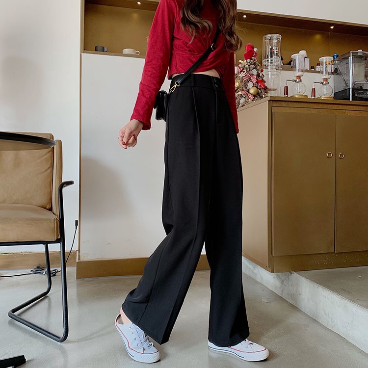 Quần lưng cao ống rộng thời trang cho nữ | BigBuy360 - bigbuy360.vn