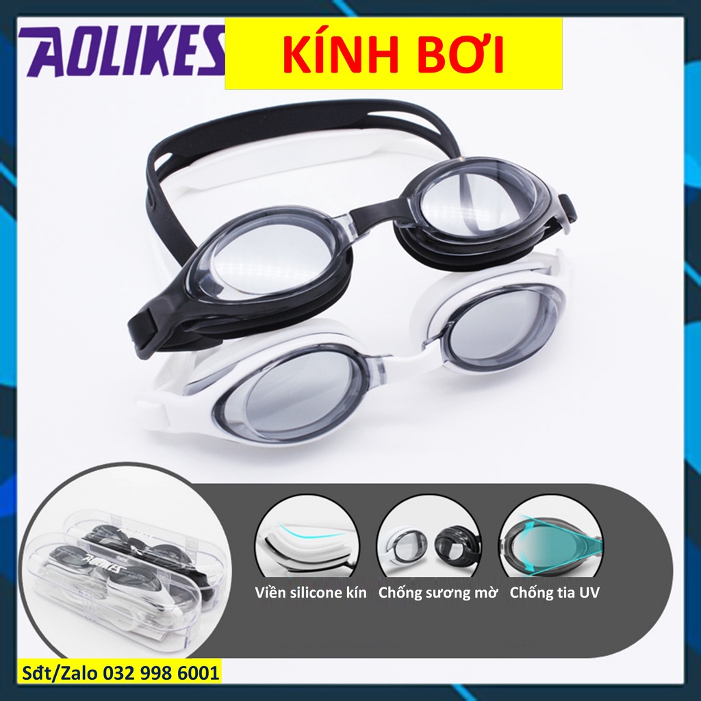 Kính bơi chính hãng aolikes 5005 Mũ bơi người lớn 5010 Nón bơi Kính bơi thể thao silicone chh