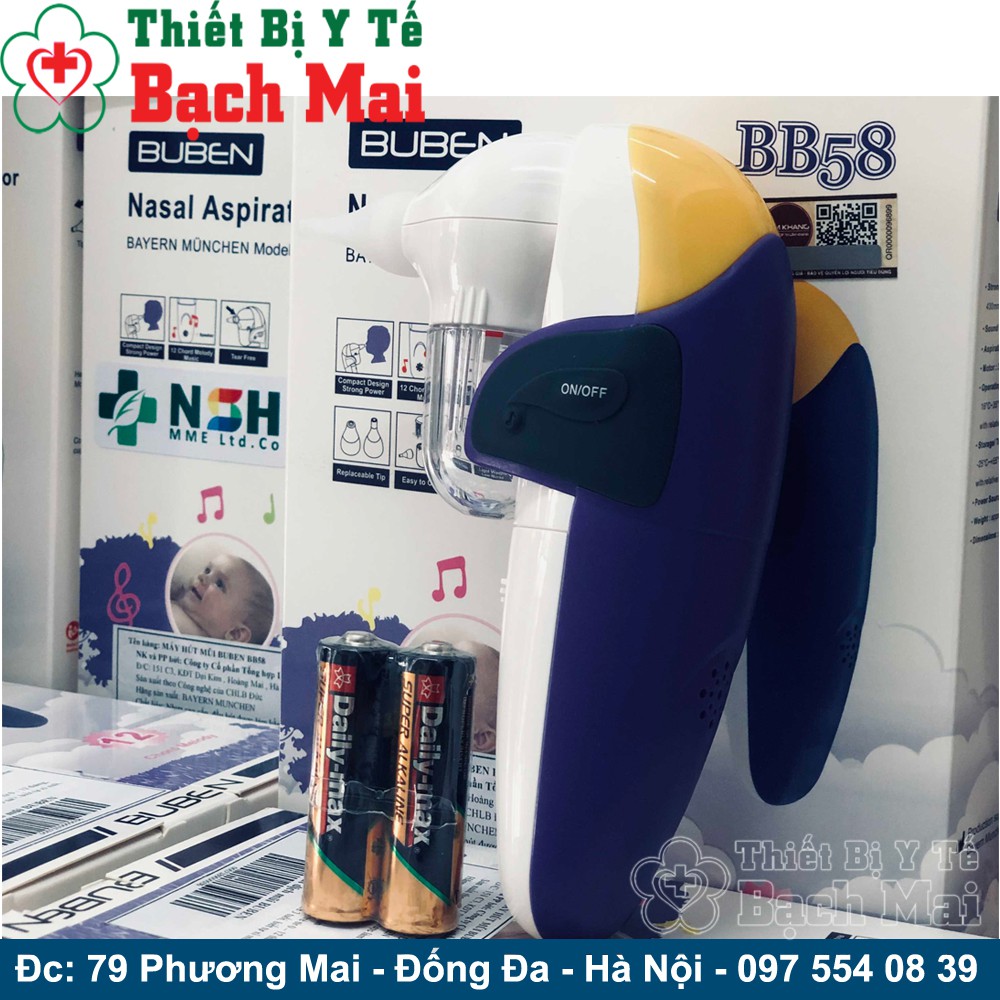 Máy Hút Mũi BUBEN BB58 ĐỨC [12 Giai Điệu Âm Nhạc Vui Nhộn]