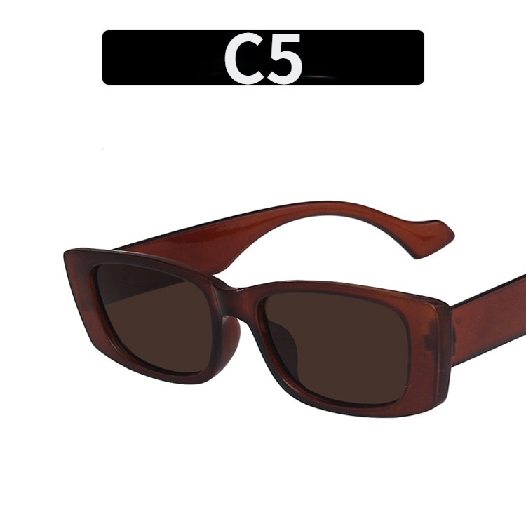 (YUZHU) INS Fashion Small Frame Square Retro Sunglasses for Women/Men