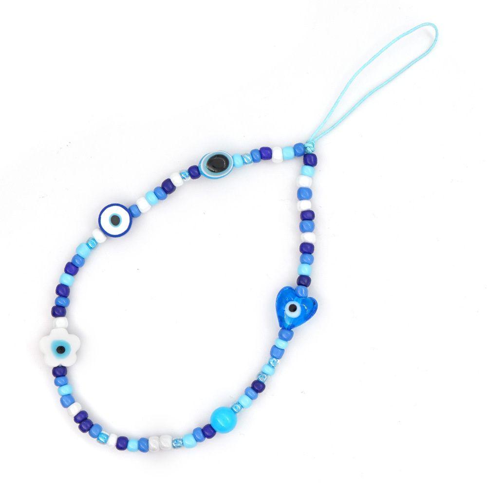 Dây Đeo Điện Thoại Họa Tiết Mắt Quỷ Handmade Chống Thất Lạc