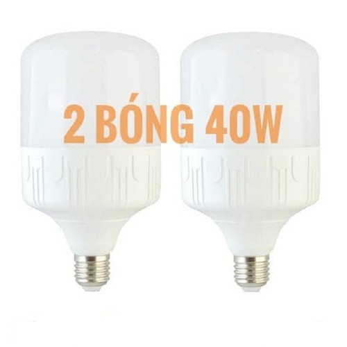 [Sĩ] Bộ 2 bóng đèn Led trụ 40W Siêu sáng - tiết kiệm điện (Ánh sáng Trắng)