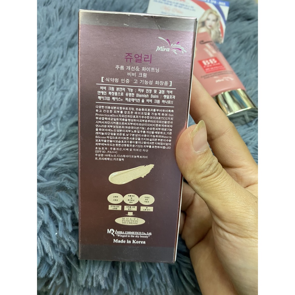 Kem nền BB mira jewel wrinkle care & whitening 40G