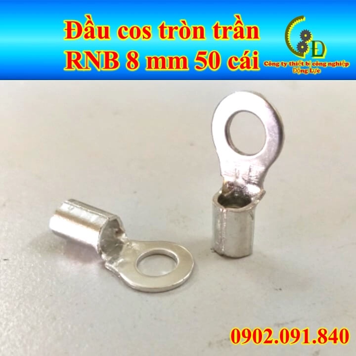 Đầu cos tròn bằng đồng  đầu cốt bấm dây điện 6-8mm RNB 8