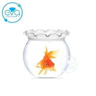 Hồ Cá Bể Cá Có Miệng Bèo Thuỷ Tinh Mini B9 6 x 7 Cm Tặng Kèm Sỏi Và Rong Trang Trí