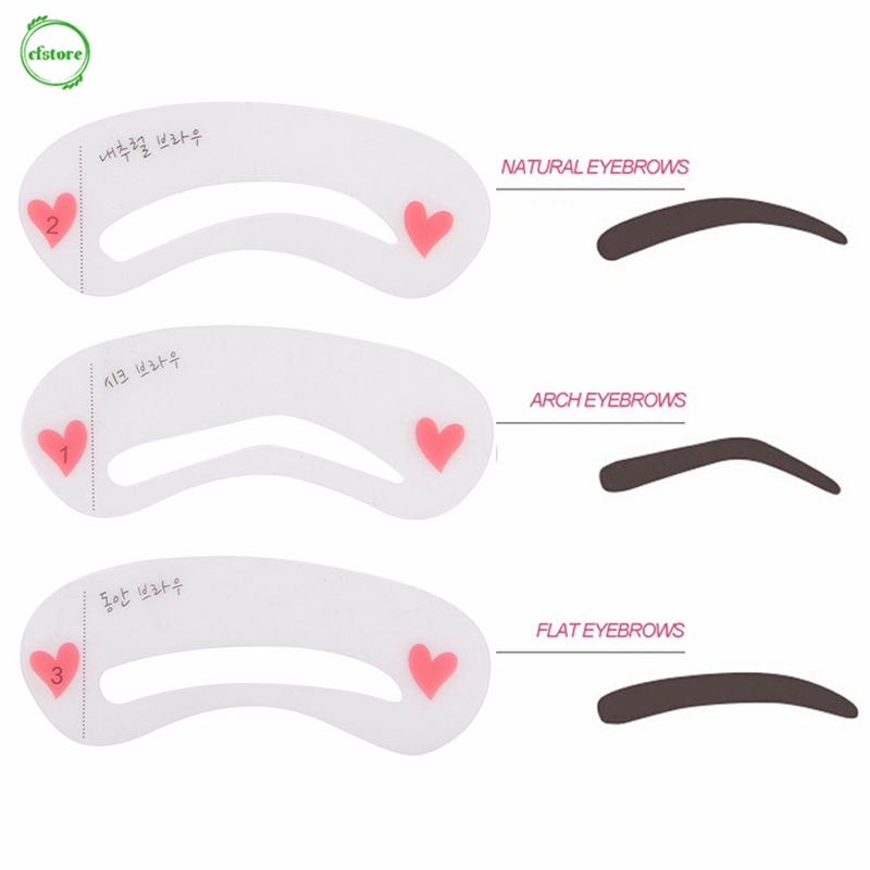 [Hàng mới về] Khuôn Vẽ Lông Mày 3 Kiểu Tiện Dụng