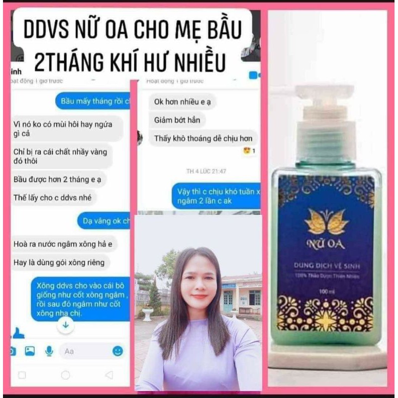 Dung Dịch Vệ Sinh NỮ OA The Mát Không Bọt Giúp Khô Thoáng Cả ngày (110ml)