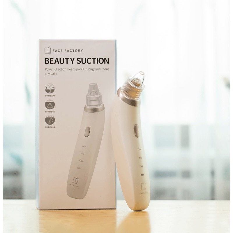 Máy Hút Mụn Cám, Sạch Bã Nhờn FACE FACTORY Beauty Suction Hàn Quốc (Có Bảo Hành)