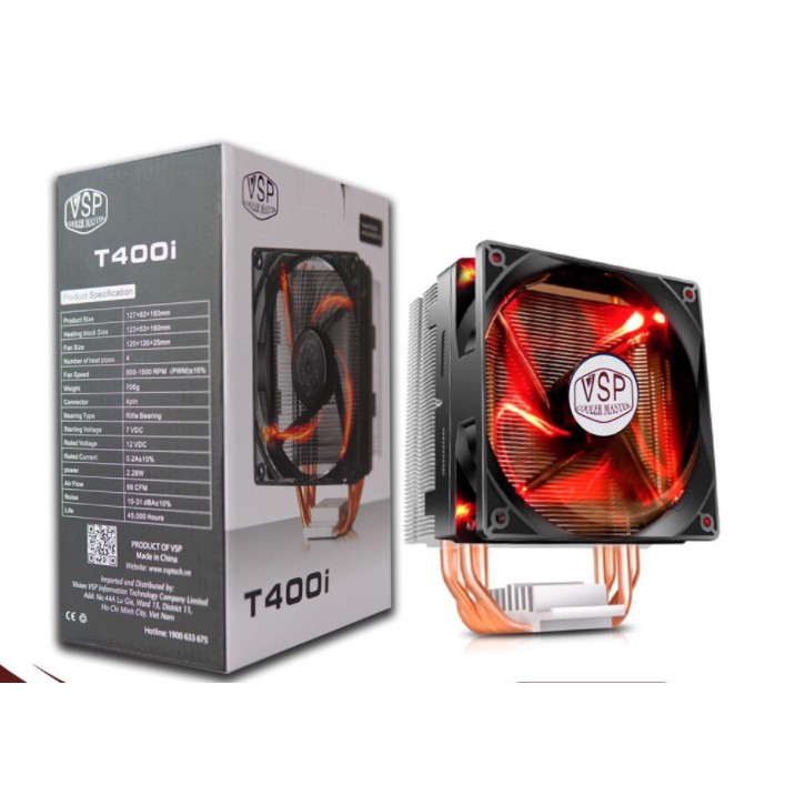 Tản Nhiệt CPU, Fan CPU  VSP T400i , Jonsbo CR-1000, Leto G500, t410i, coolermaster 212, v400 plus, t610 plus, t300i