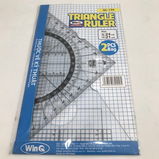 Bộ 2 thước Eke lớn WinQ QL - 130 Size 21cm và 24cm
