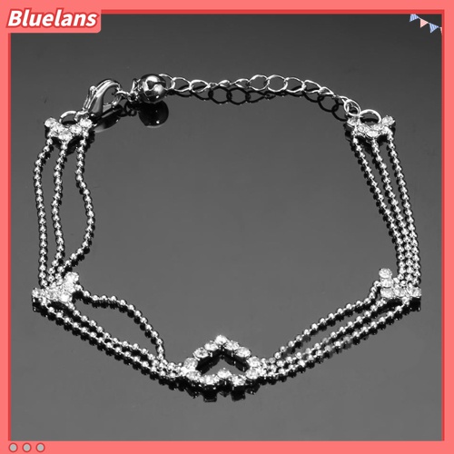 Lắc Chân Mạ Bạc Đính Đá Xinh Xắn