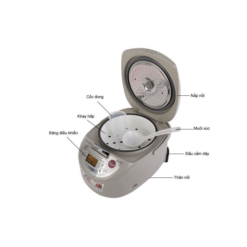 Nồi cơm điện tử Tiger JBA-T10W dung tích 1.0L