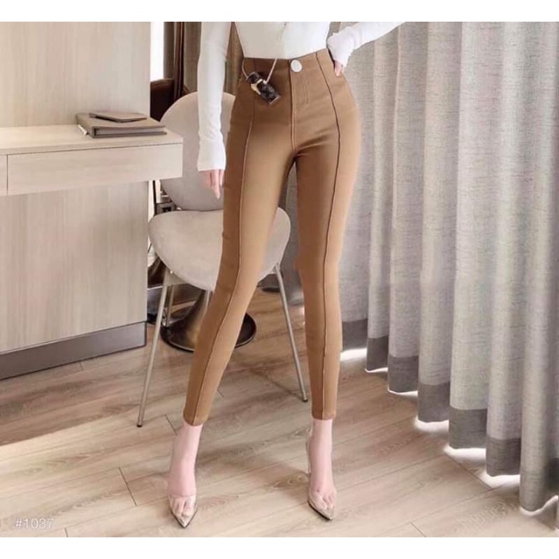 Mã ICLN4465 giảm 50%, Quần bò giấy skinny gân giữa- siêu co dãn