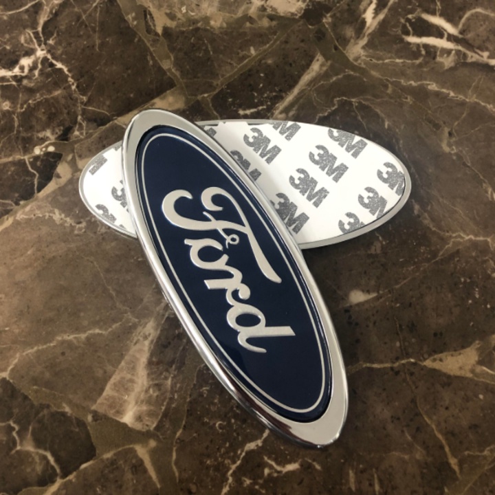 Logo biểu tượng trước và sau xe ô tô Ford, kích thước 11.5*4.5cm, 14.5*6.5cm, 15*6cm và 14.5*6cm