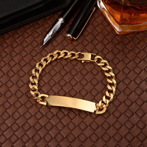 Lắc Tay Nam Nữ Dây Xích Titan Ko Đen TT 3469