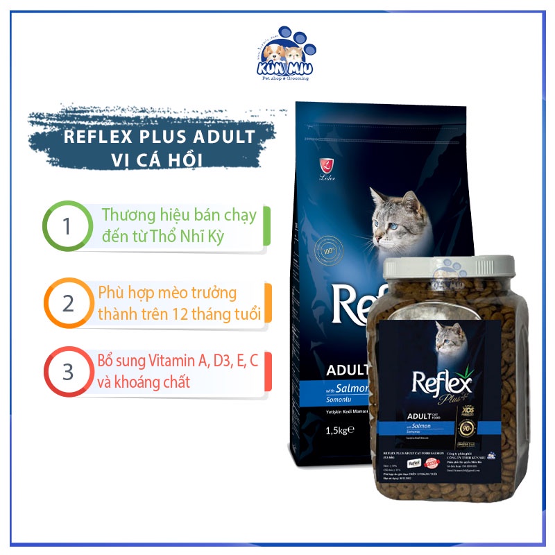 Reflex Plus nhiều vị Thức ăn cho mèo Thổ Nhĩ Kỳ loại hạt cho mèo con đến trưởng thành - Kún Miu Pet Shop