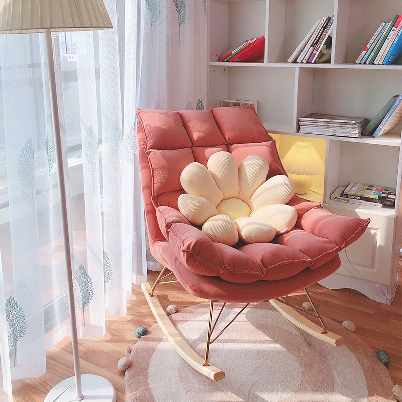 Ban công ánh sáng ghế bập bênh sang trọng căn hộ nhỏ nhà thư giãn ghế phòng khách ròng màu đỏ ghế sofa lười ghế đơn ghế