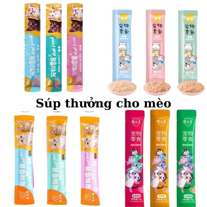 [HÀ NỘI] Súp thưởng cho chó mèo thú cưng tổng hợp nhiều vị 15g