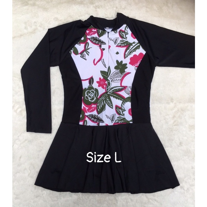 Váy Bơi Liền Thân Nữ Tay Dài (Nhiều Mẫu -Free size 40-60 ký)