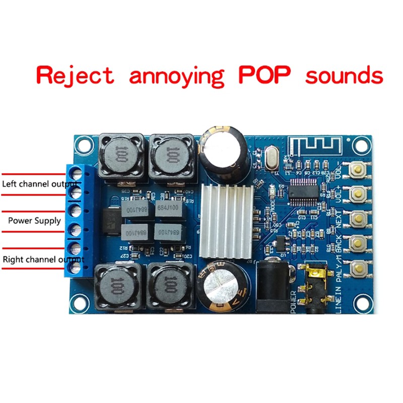 1 Mạch Khuếch Đại Âm Thanh Bluetooth TPA3116 DC4.5-27V 2x50W