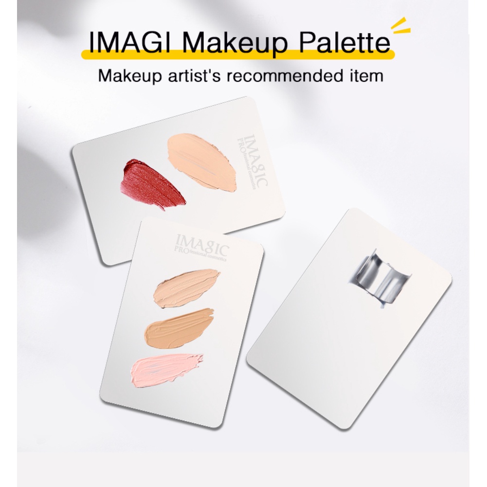 Bảng Trộn Phấn Mắt / Kem Nền IMAGIC Bằng Thép Không Gỉ Kèm Que Trộn