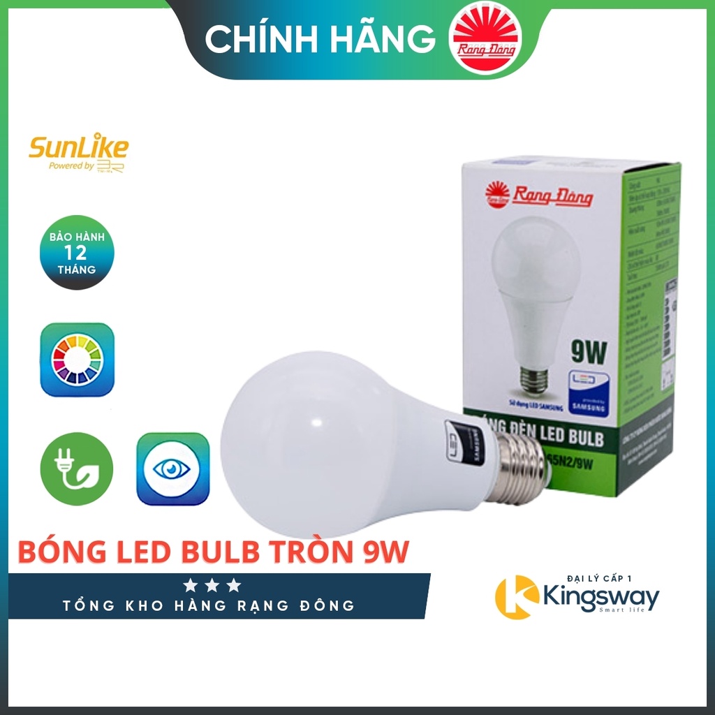 Bóng đèn LED Bulb Rạng Đông Đui Xoáy E27, Công Suất 3w- 5w- 7w- 9w, Chip Led SS