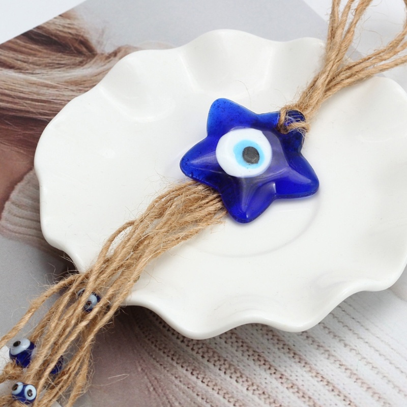 Phụ Kiện Hạt Mắt Quỷ Bằng Vải Dệt Thủ Công Trang Trí Nhà Cửa Sân Vườn