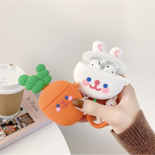 Ốp Airpods hình Thỏ và Cà Rốt