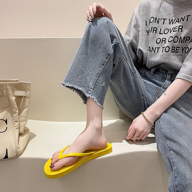 Dép Xỏ Ngón Đế Dày Chống Trượt Thời Trang Đi Biển Mùa Hè Cho Cặp Đôi