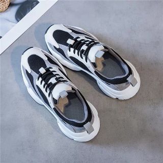 Giày thể thao vá màu xám đen