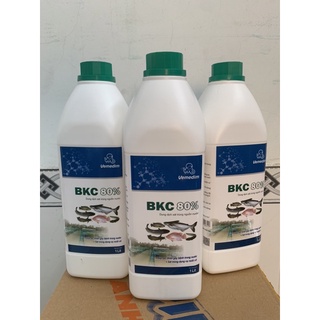 Vemedim BKC 80%, dùng sát trùng nước, sát trùng dụng cụ nuôi cá, chai 1lit