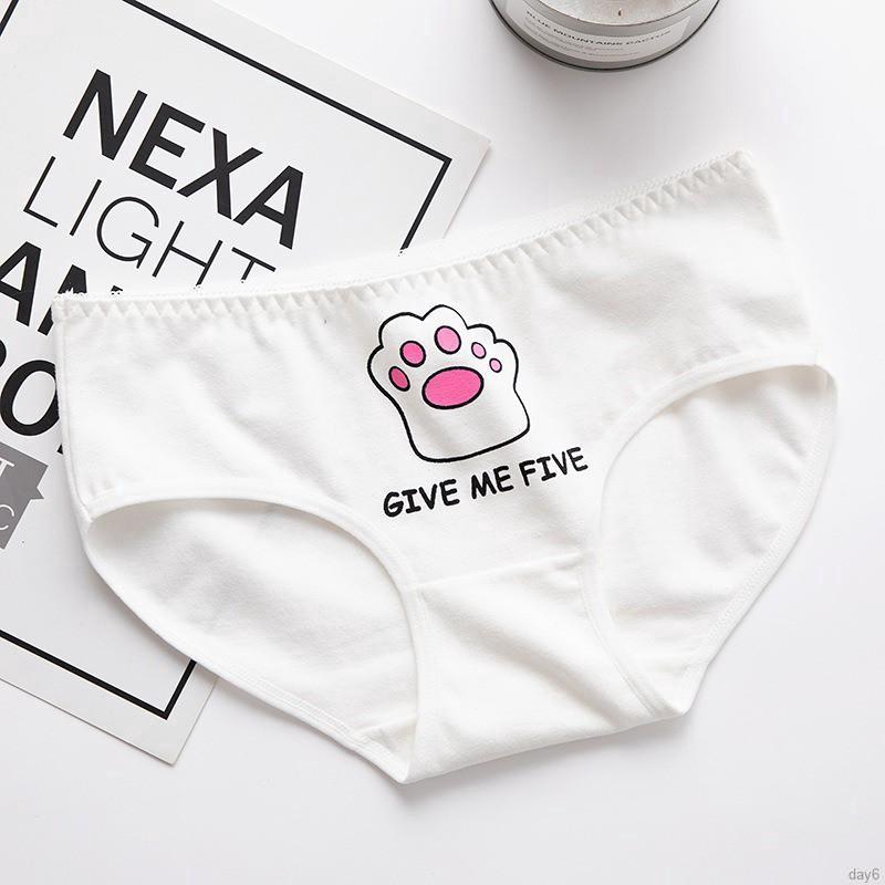 Quần lót cotton hình hoạt hình phong cách Hàn Quốc
