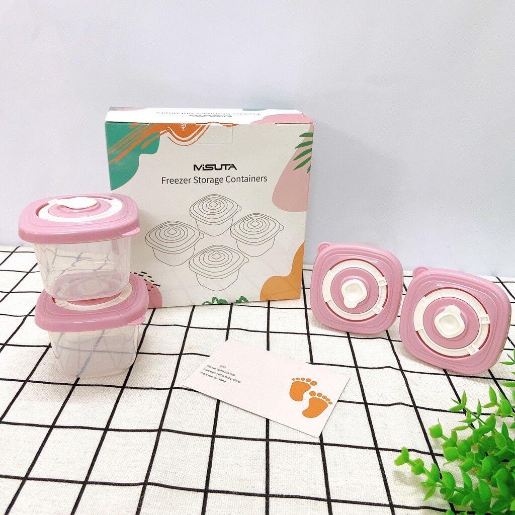 Hộp trữ đông misuta,hộp trữ đồ ăn dặm cho bé 120ml dùng được trong lò vi sóng