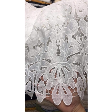 Vải ren sợi army hàng loại 1 3màu: đỏ, kem, trắng