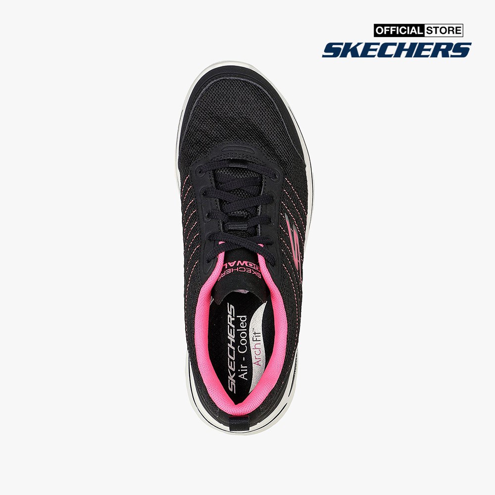 SKECHERS - Giày sneaker nữ thắt dây GOwalk Arch Fit True Vision 124484-BKPK
