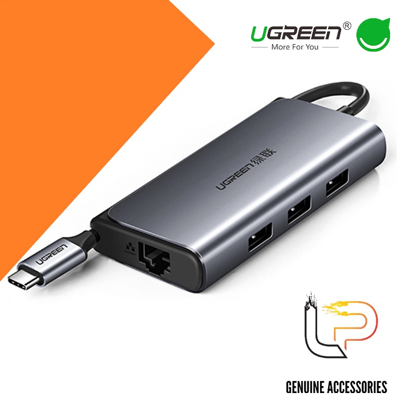 MULTIPORT HUB TYPE-C RA 3 USB 3.0 + LAN UGREEN 50252 - HUB CHUYỂN TYPE-C RA 3 USB 3.0 + LAN UGREEN 50252