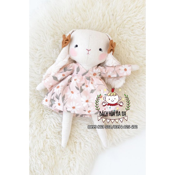 Bộ Kit tự thêu DIY THÚ BÔNG ĐÁNG YÊU - RADOM VÁY - thú nhồi bông, búp bê hộ mệnh - Handmade Nana Shop