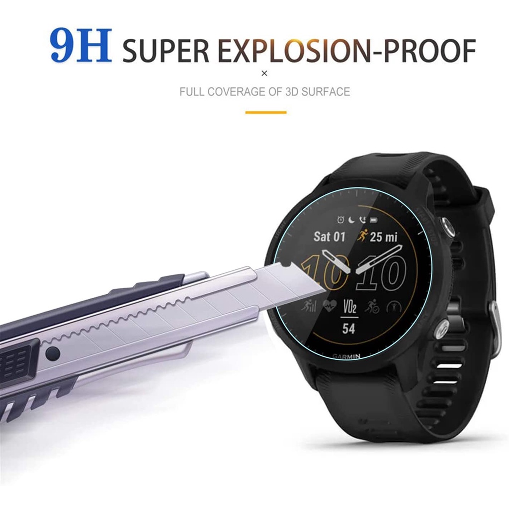 Set 2 Kính Cường Lực Bảo Vệ Màn Hình Đồng Hồ Thông Minh Garmin Forerunner 955